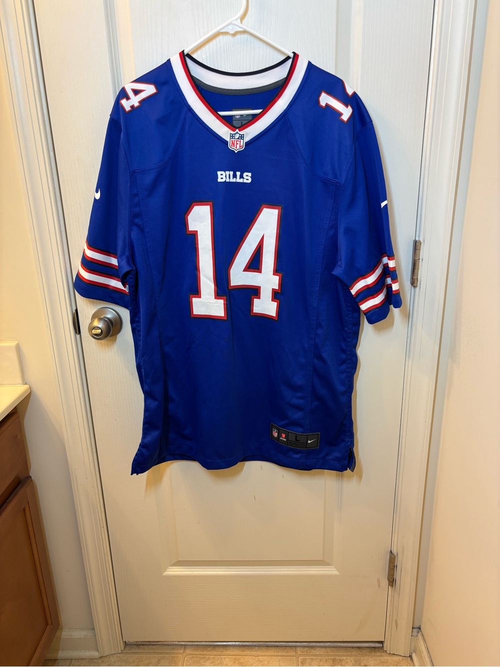 Nike Buffalo Bills Stefon Diggs #14 Jersey Men's L Royal Blue On Field NFL